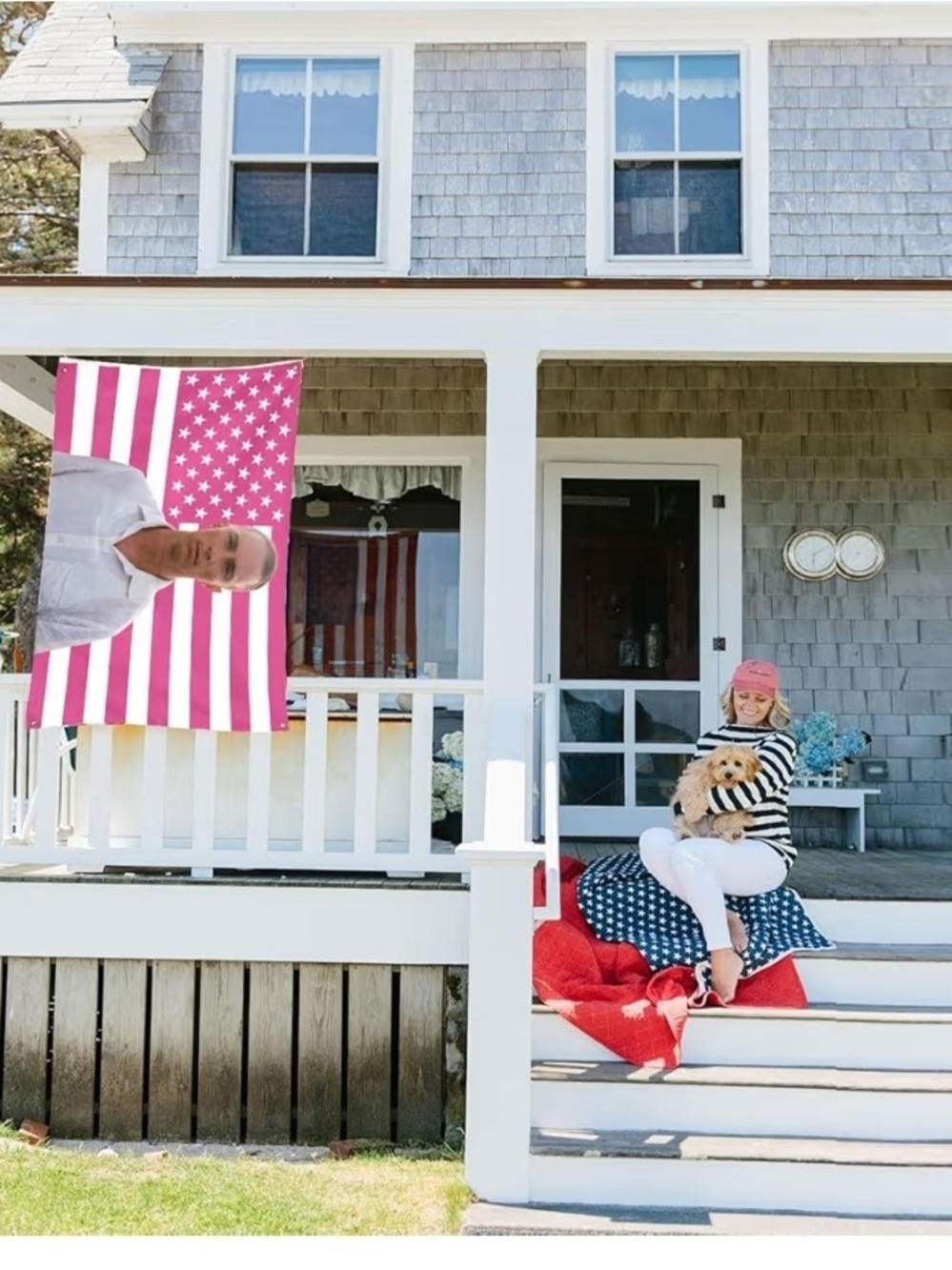 Drew Flags 3x5Ft Starkey Rafe cameron American Flag pink Outerbanks - Picture 2 of 3